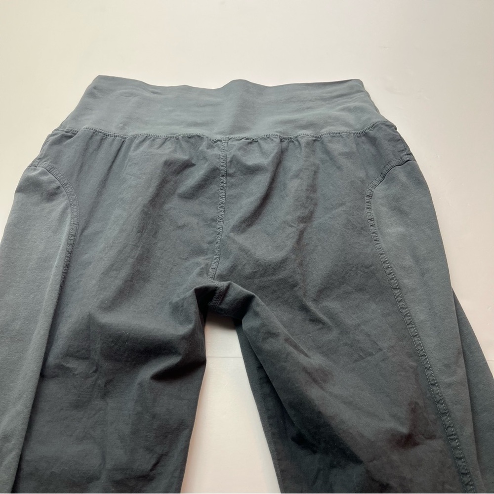 Wearables Womens Grey Gray Ruched Crop Pants Size Large Pull On Stretch Cotton - Picture 10 of 11